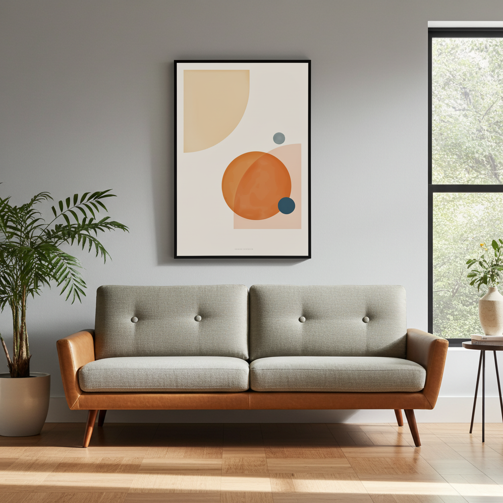 Acora Corner Flow – Minimalist Abstract Poster (12x18)